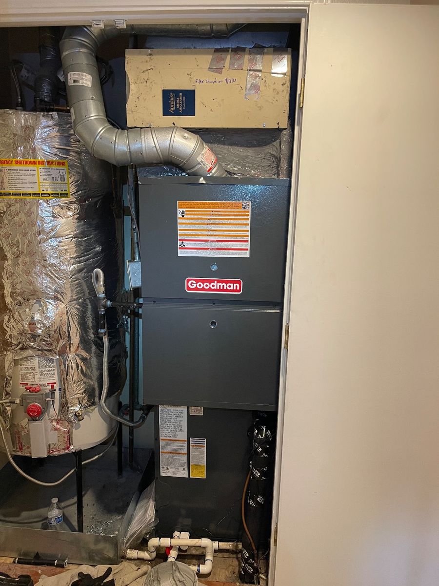 Westlake TX HVAC indoor air handler / furnace install